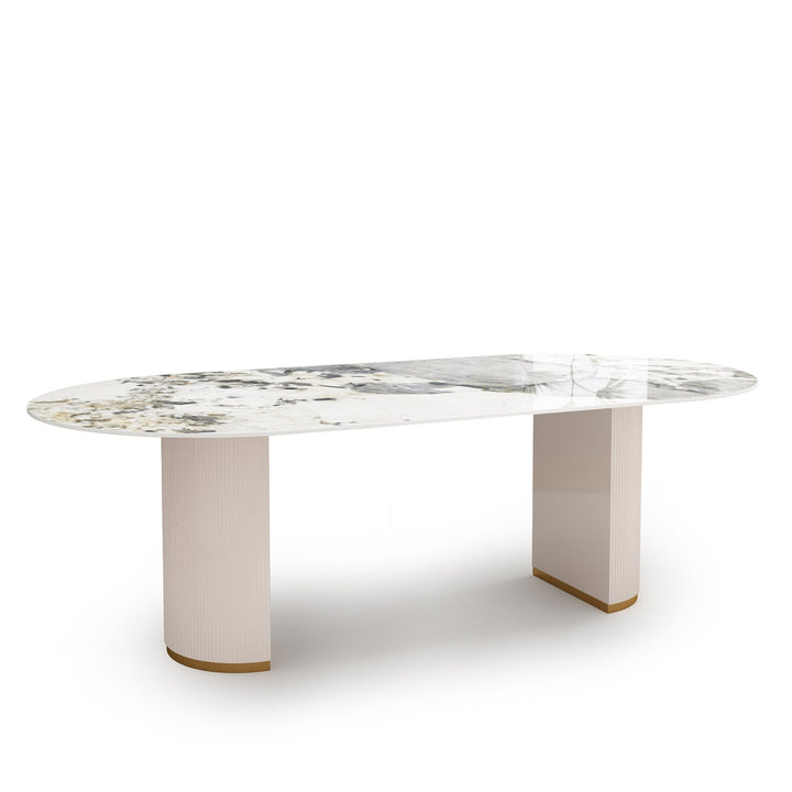 Modern sintered stone dining table tambo pro layered structure.