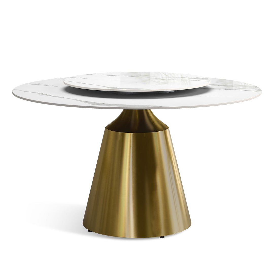 Modern sintered stone round dining table aria environmental situation.