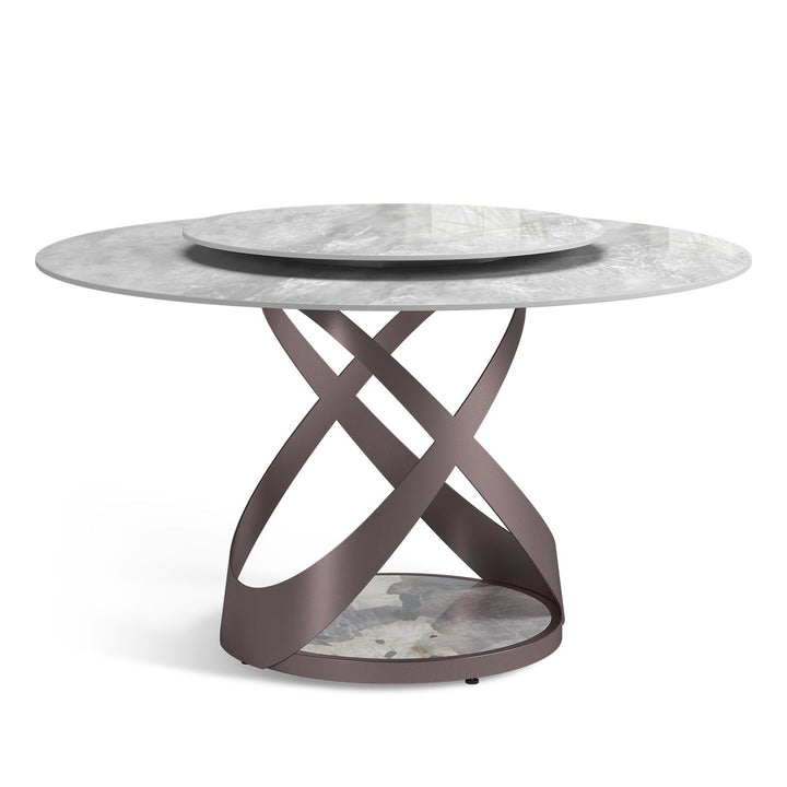 Modern sintered stone round dining table corey conceptual design.