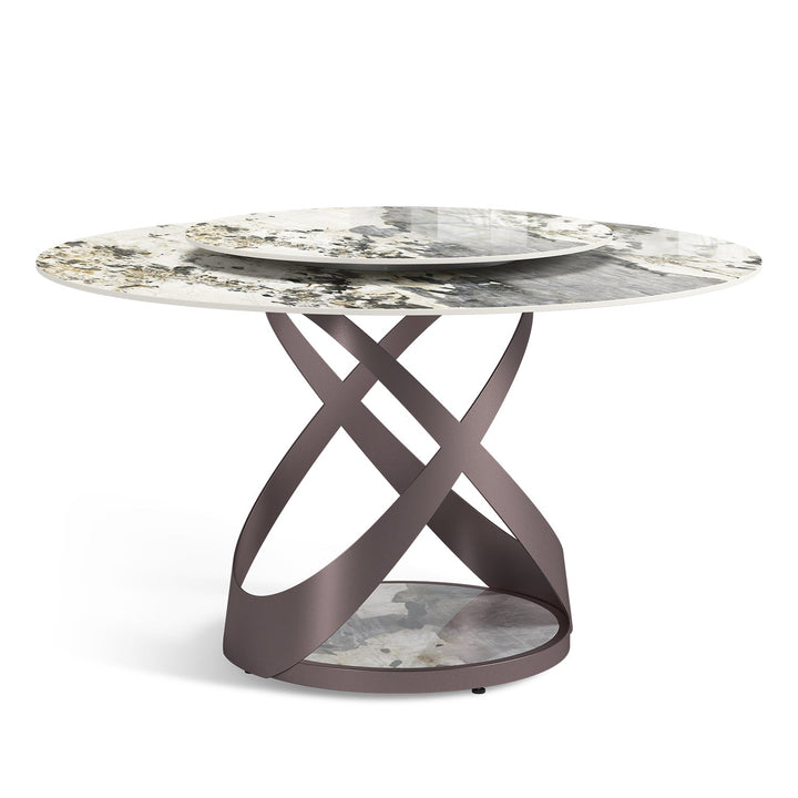 Modern sintered stone round dining table corey situational feels.