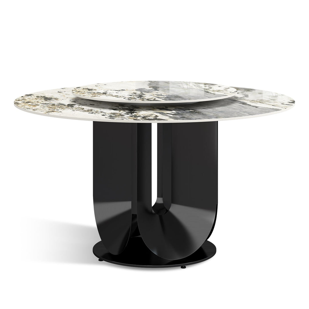 Modern sintered stone round dining table hugo situational feels.