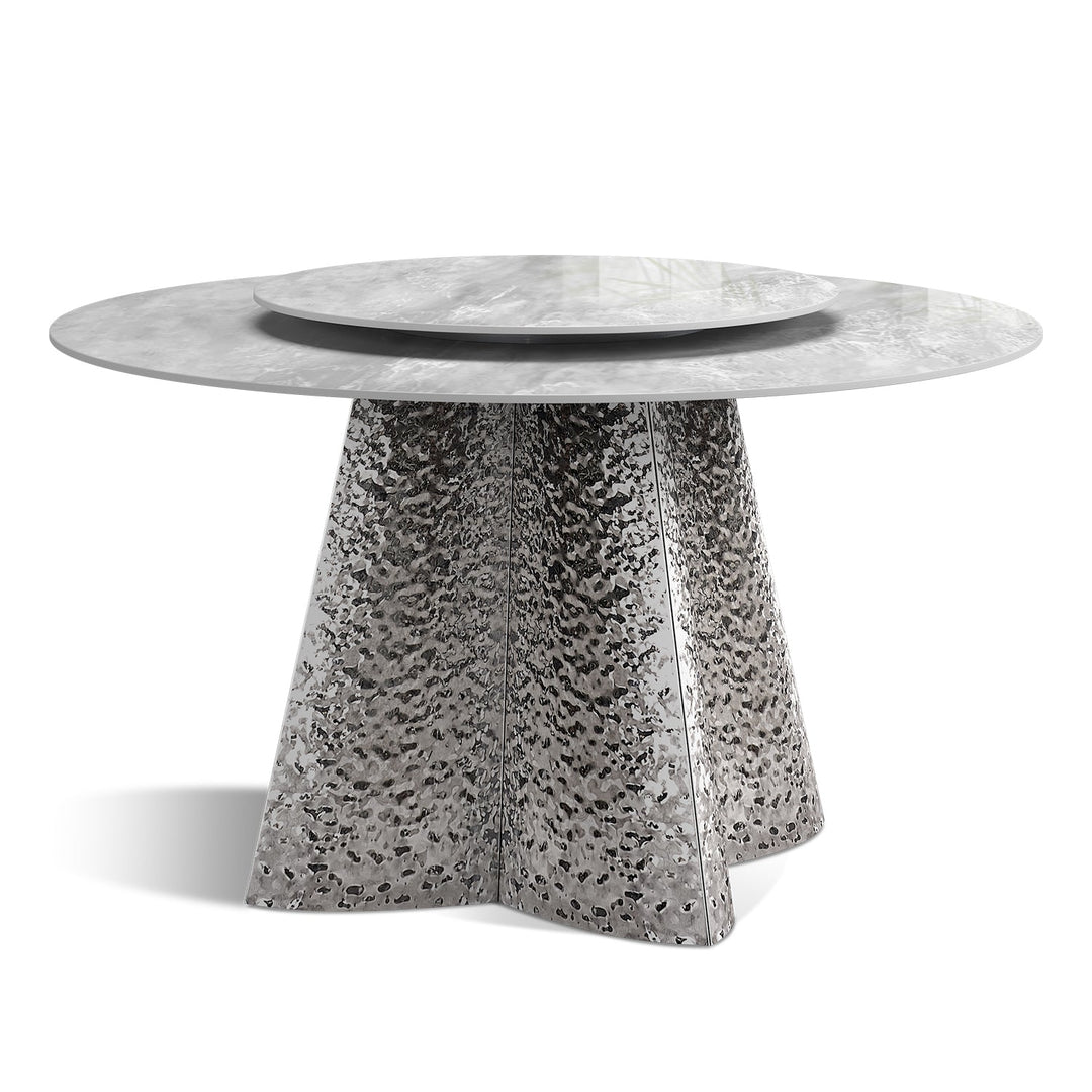 Modern sintered stone round dining table julia conceptual design.