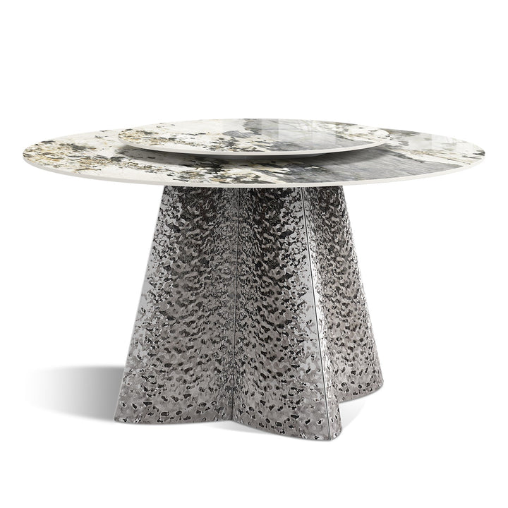 Modern sintered stone round dining table julia situational feels.