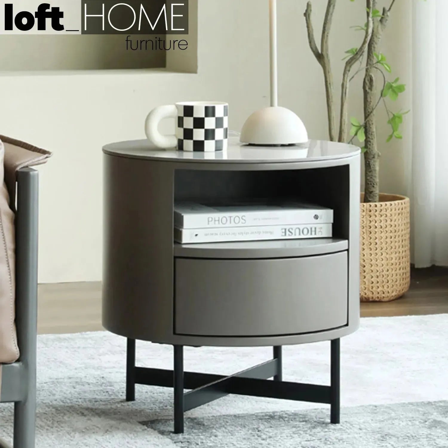 Modern Sintered Stone Side Table ROSA – LOFT HOME