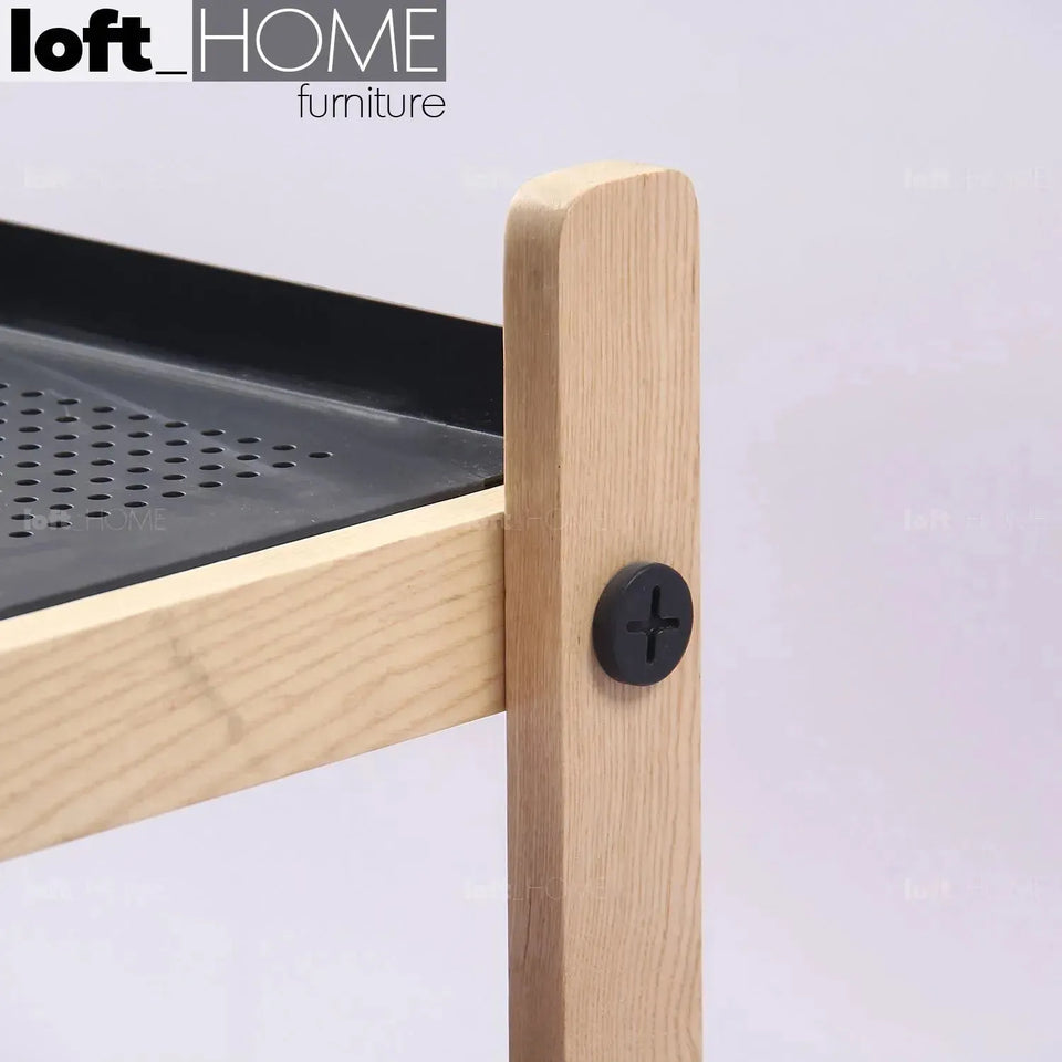 Modern steel shoe shelf sko 3 in real life style.