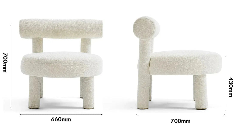 Cream teddy fabric 1 seater sofa barney size charts.