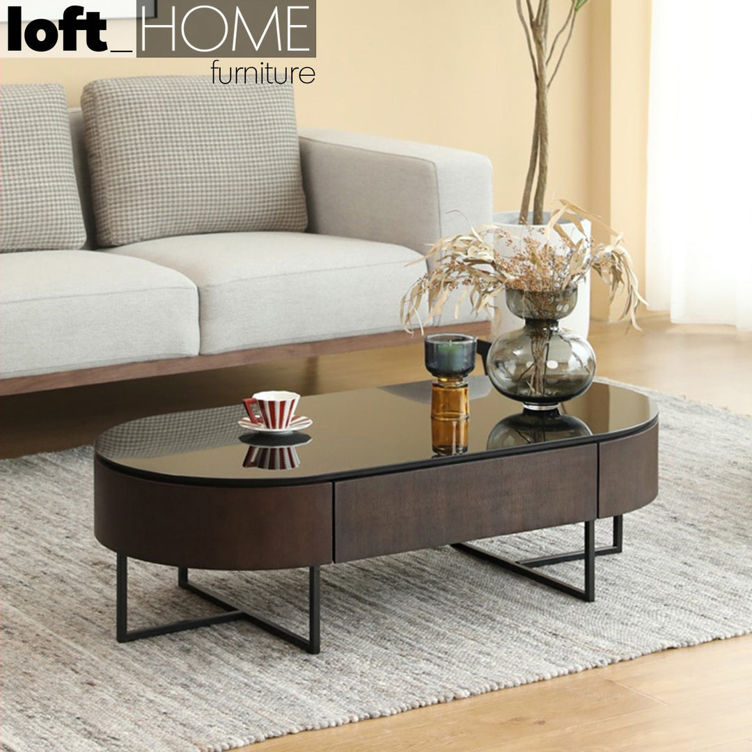 Modern tempered glass coffee table gina color swatches.