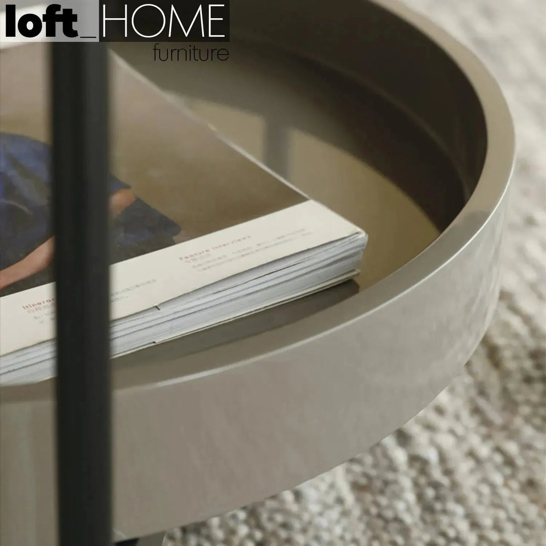 Modern tempered glass coffee table gioia environmental situation.