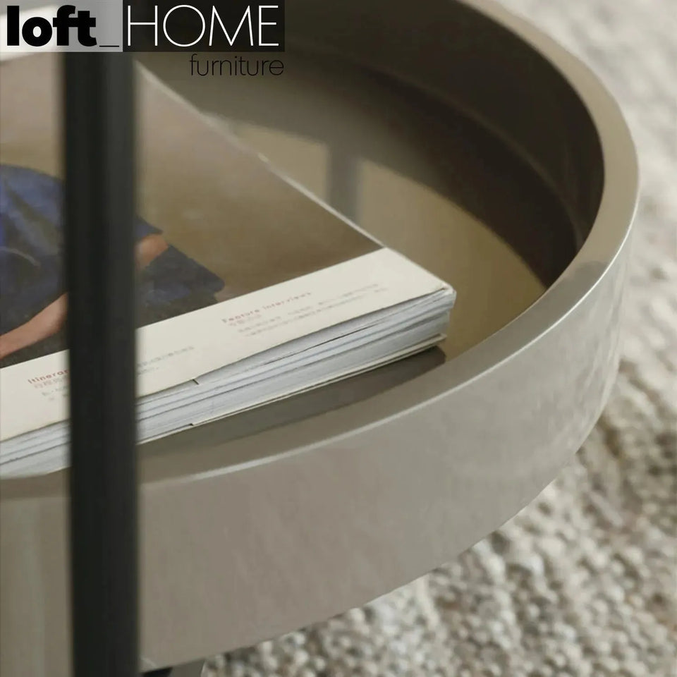 Modern tempered glass coffee table gioia environmental situation.