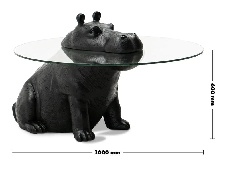 Bauhaus tempered glass coffee table hippo size charts.