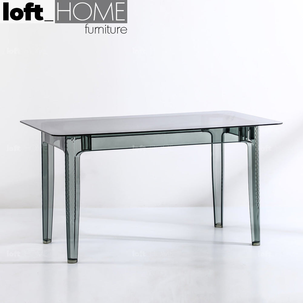 Modern tempered glass dining table cielo primary product view.