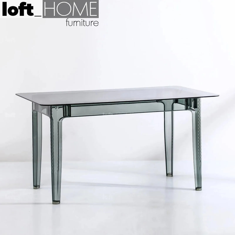 Bauhaus tempered glass dining table cielo primary product view.