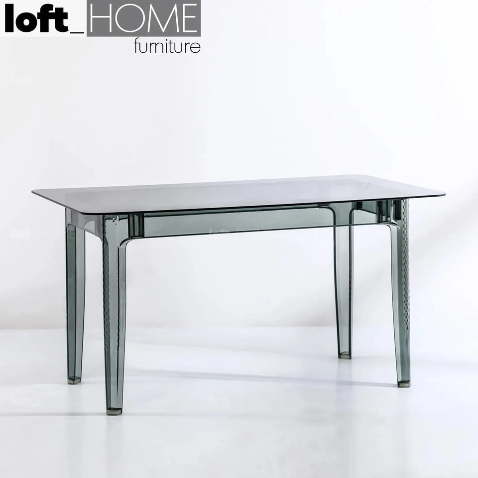 Bauhaus tempered glass dining table cielo primary product view.