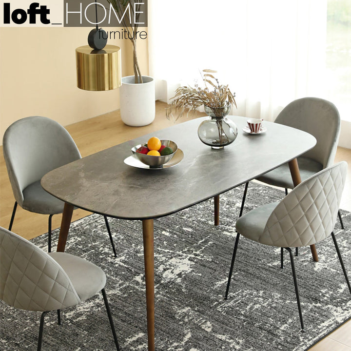 Modern tempered glass dining table gina color swatches.