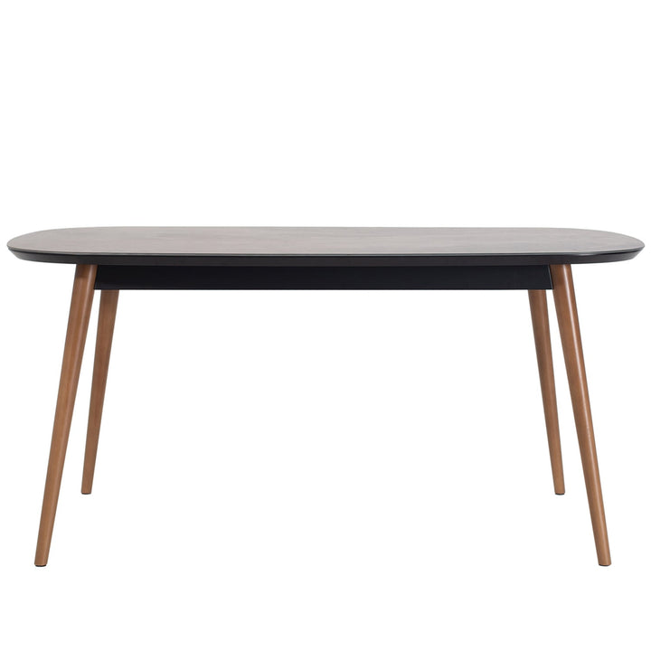 Modern tempered glass dining table gina in white background.