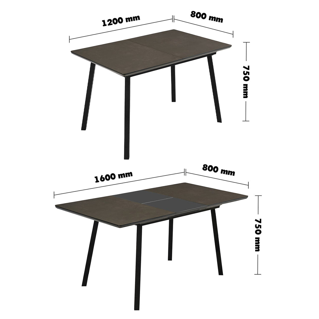 Modern tempered glass extendable dining table glaze size charts.