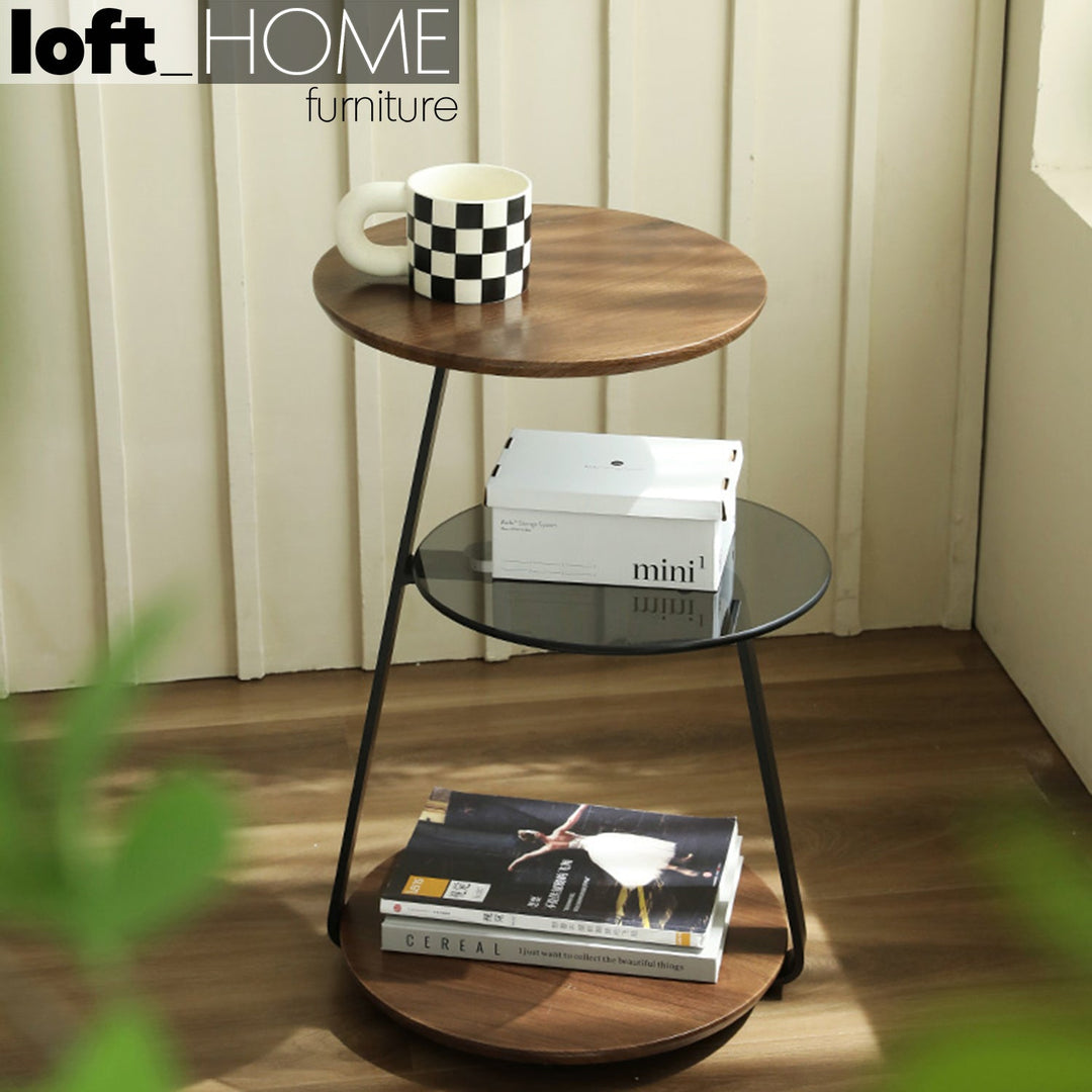 Modern Tempered Glass Side Table EMMA