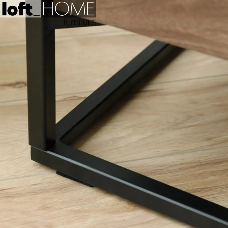 Modern tempered glass side table ivan in panoramic view.
