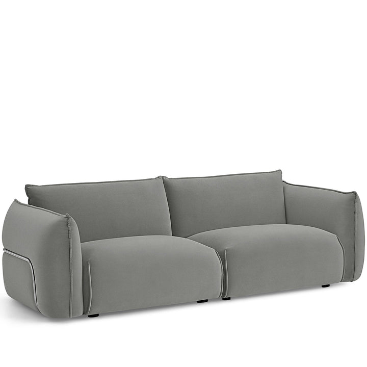Modern velvet 3 seater sofa dion detail 7.