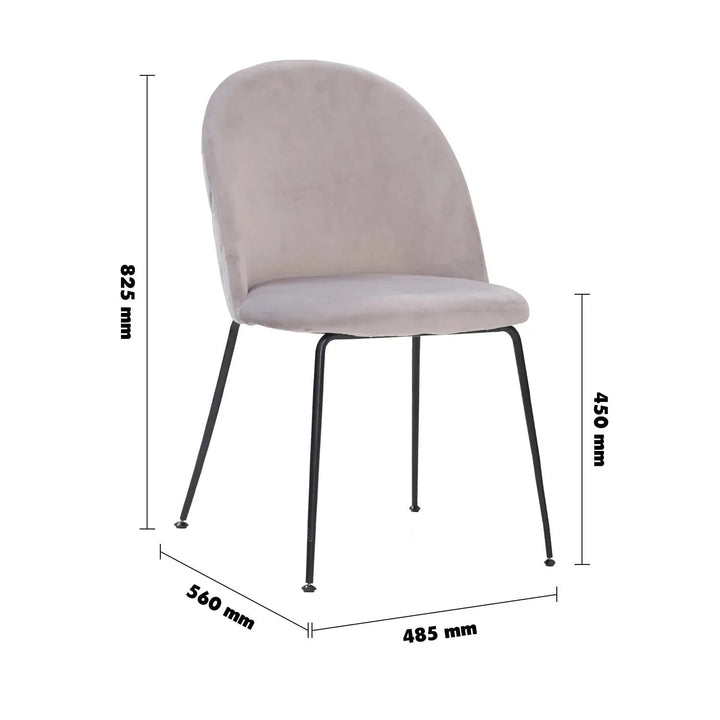 Modern velvet dining chair grey velvet size charts.