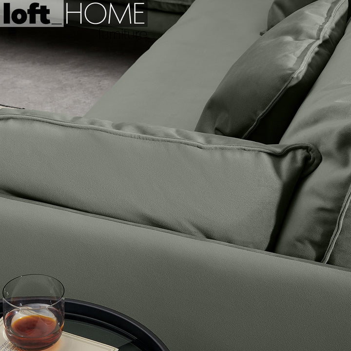 Modern velvet l shape sectional sofa malini 3+3+l conceptual design.