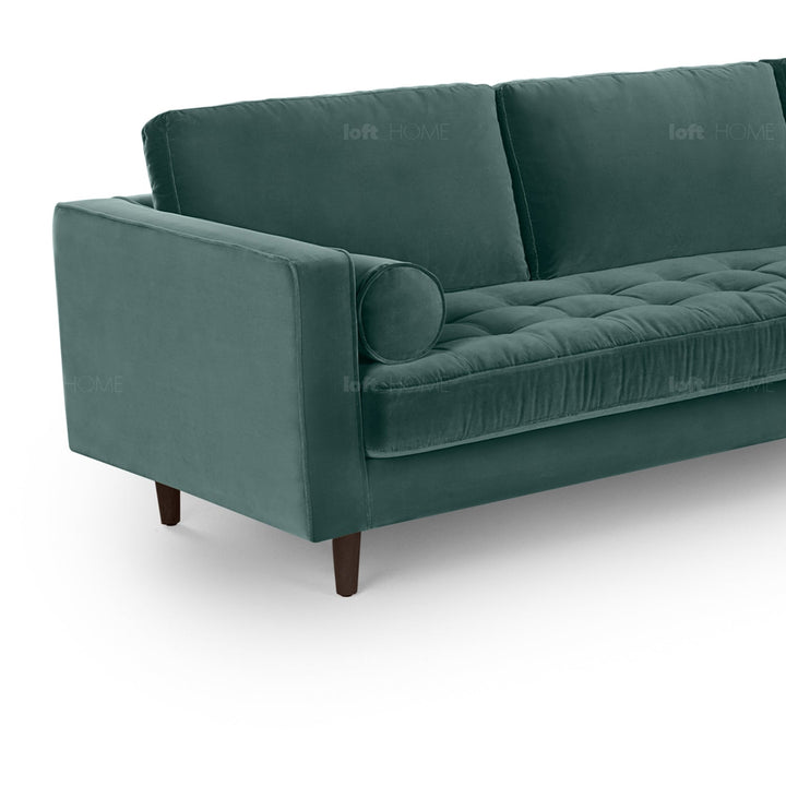 Modern velvet l shape sectional sofa scott 3+3 detail 27.