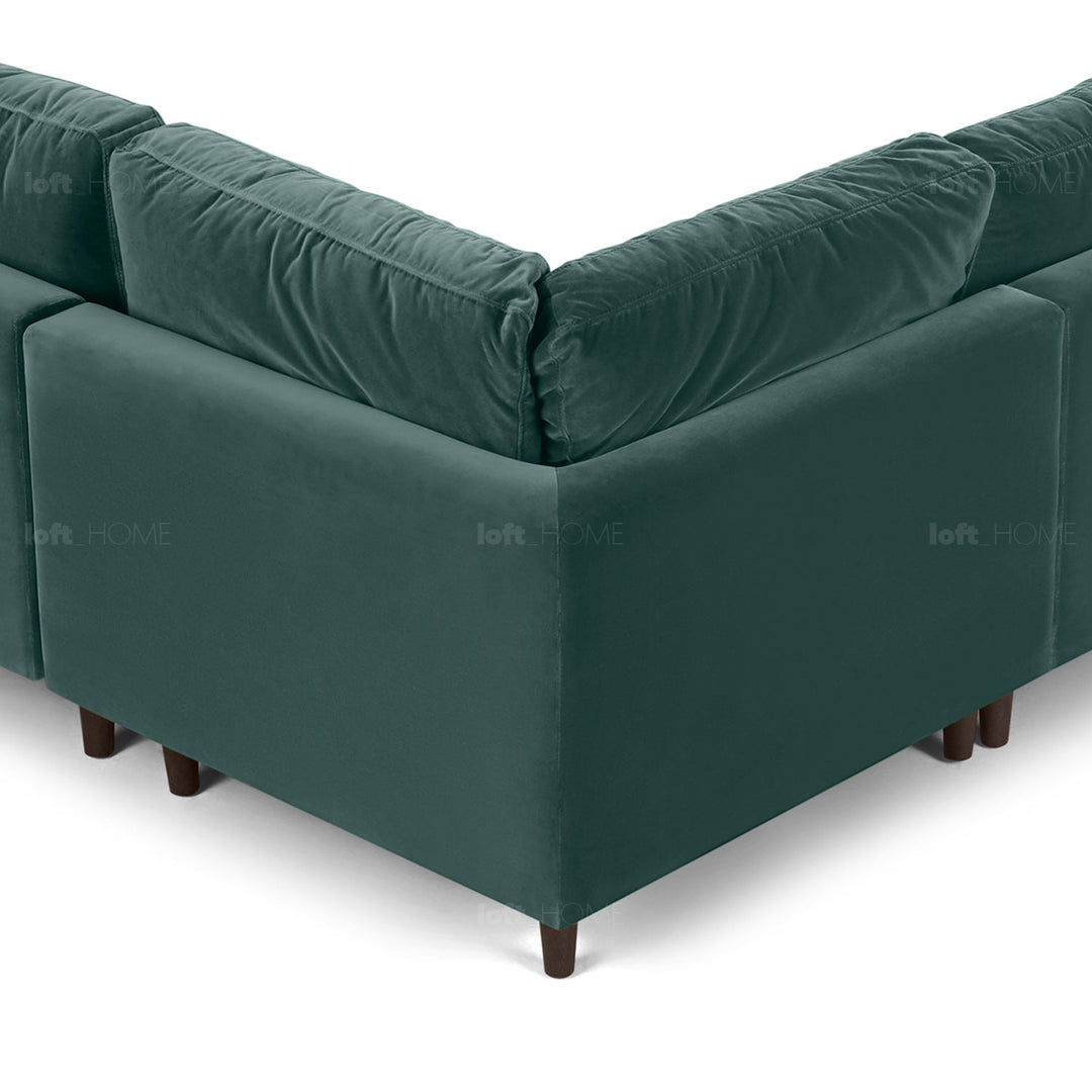 Modern velvet l shape sectional sofa scott 3+3 detail 30.