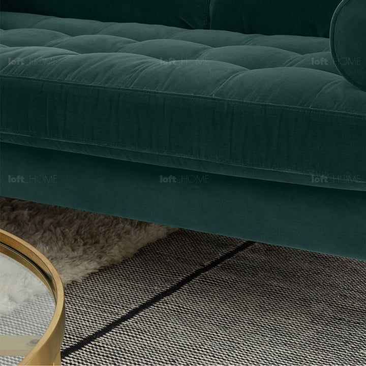 Modern velvet l shape sectional sofa scott 3+3 detail 24.