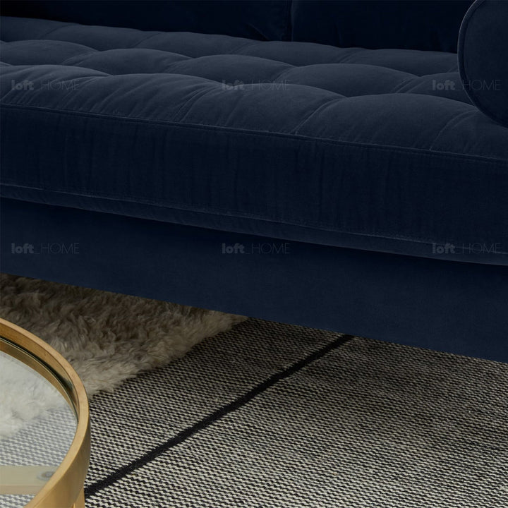Modern velvet l shape sectional sofa scott 3+3 detail 9.