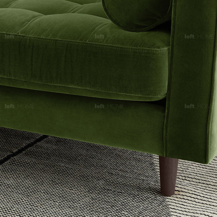 Modern velvet l shape sectional sofa scott 3+3 layered structure.