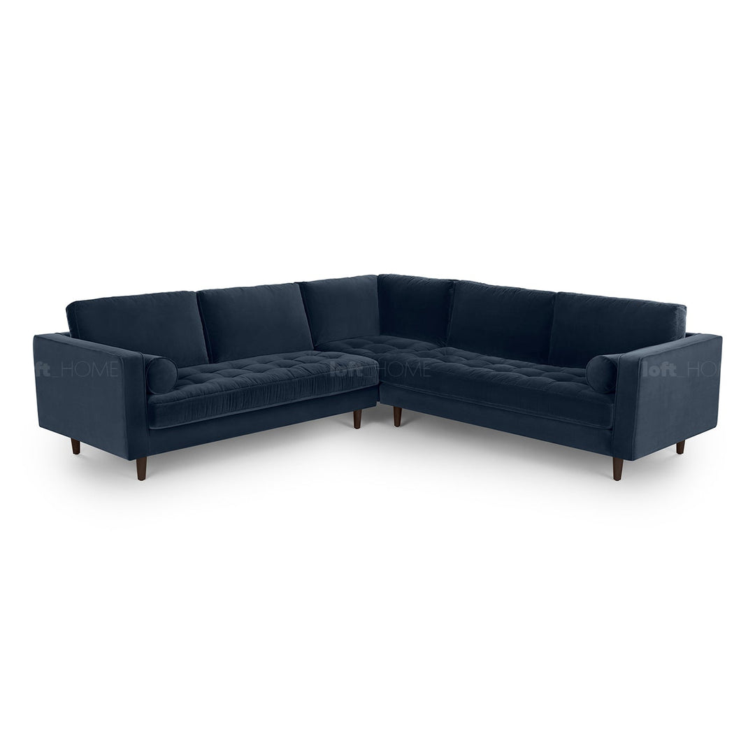 Modern velvet l shape sectional sofa scott 3+3 detail 6.