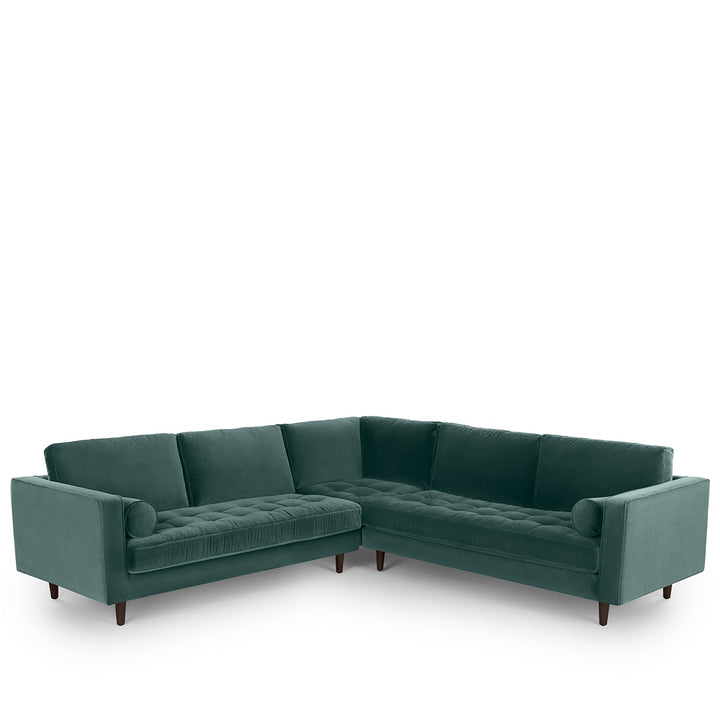Modern velvet l shape sectional sofa scott 3+3 detail 17.