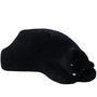 Contemporary Velvet Ottoman RESTING BEAR Black