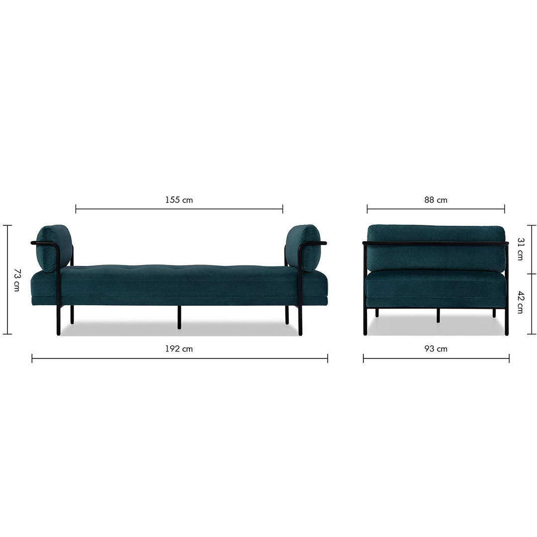 Modern velvet sofa bed harlow detail 7.