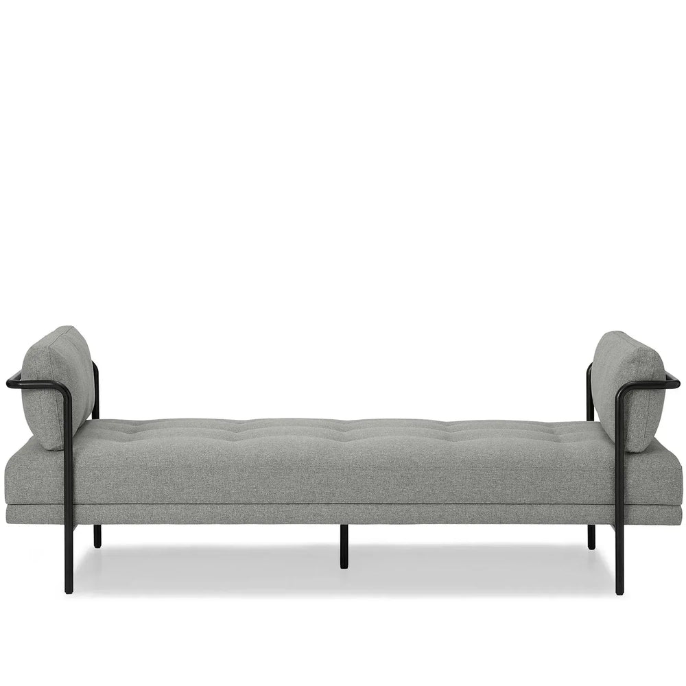 Modern velvet sofa bed harlow in white background.