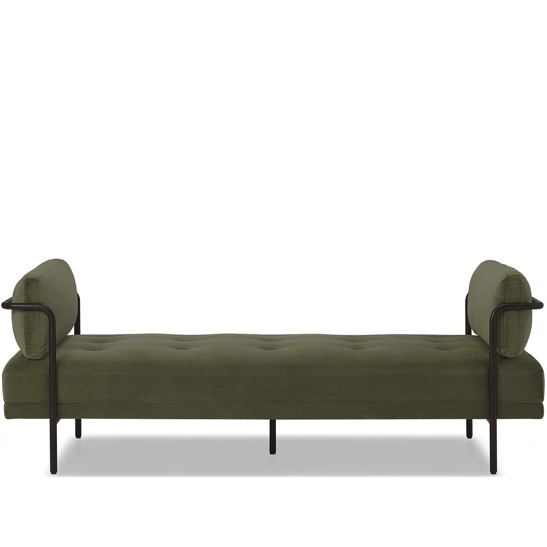 Modern velvet sofa bed harlow in still life.