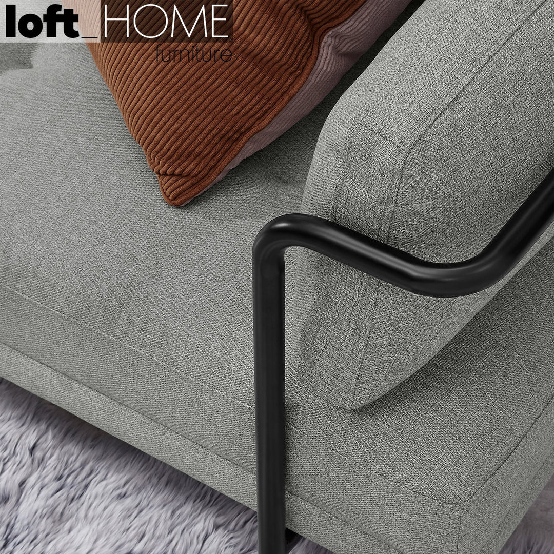 Modern velvet sofa bed harlow in close up details.