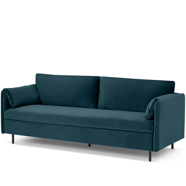 Modern velvet sofa bed hitomi steel blue conceptual design.