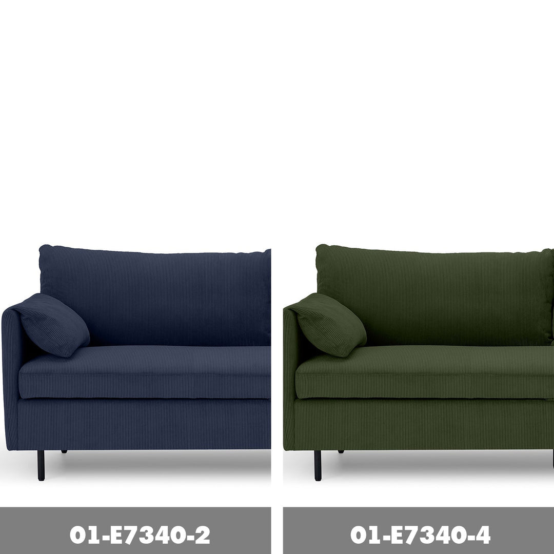 Modern velvet sofa bed hitomi color swatches.