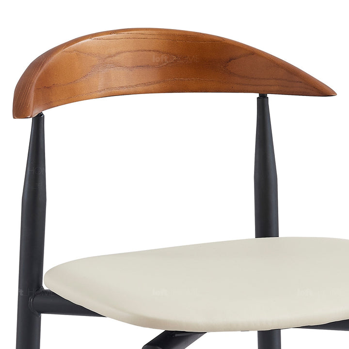 Modern wood dining chair 2pcs set meade detail 7.