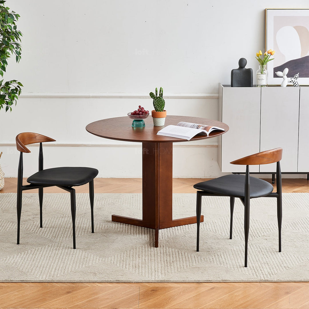 Modern wood dining chair 2pcs set meade in real life style.