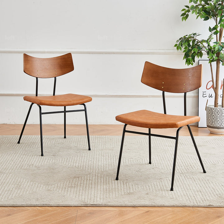 Modern Wood Dining Chair 2pcs Set SOLI