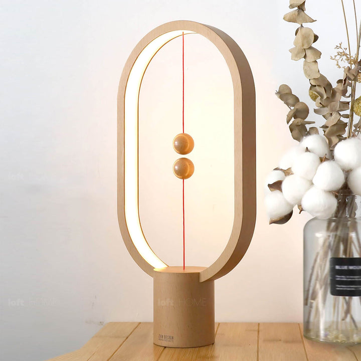 Modern Wood Grain Charing Table Lamp HENG L