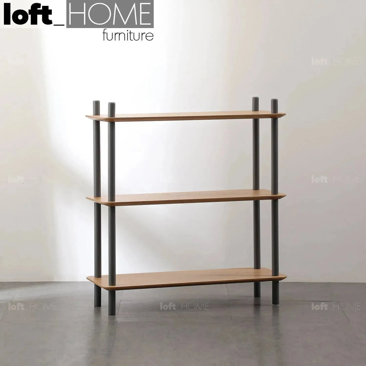 Modern wood display shelf hanover 3 primary product view.