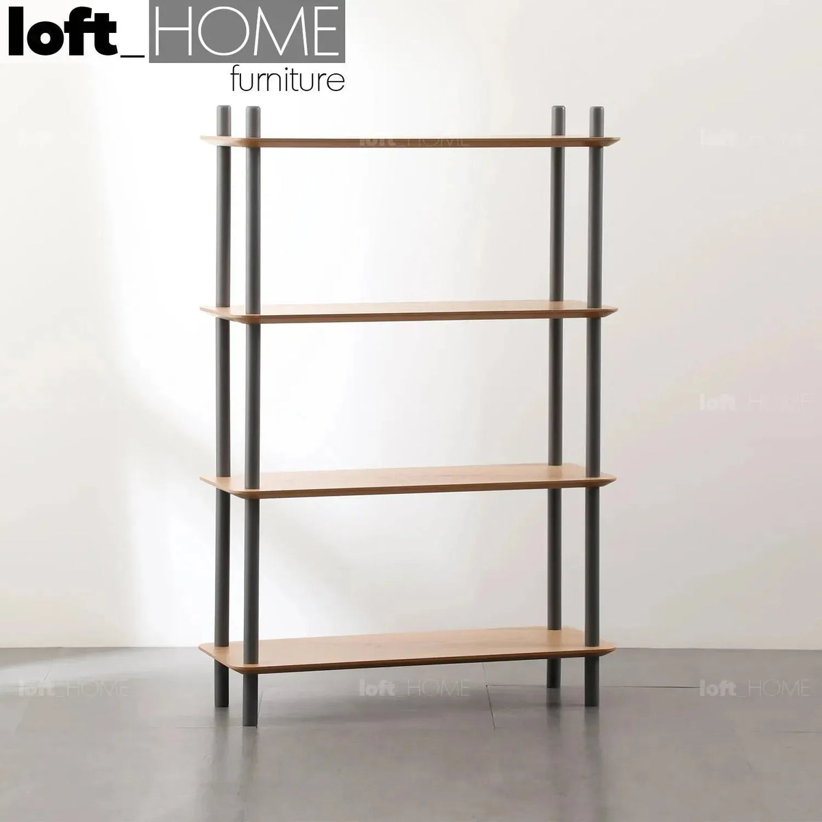 Modern wood display shelf hanover 4 primary product view.