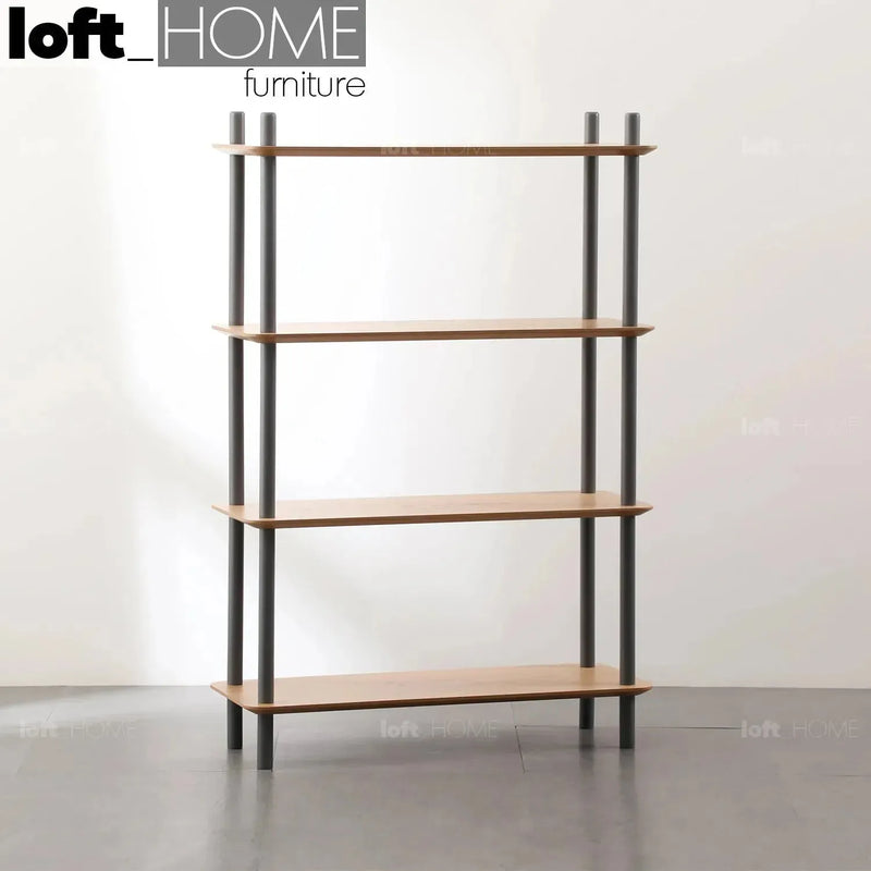 Modern wood display shelf hanover 4 primary product view.