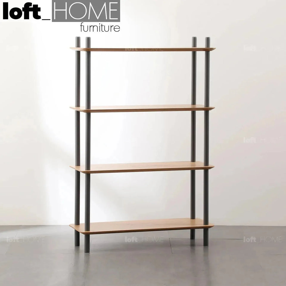 Modern wood display shelf hanover 4 primary product view.