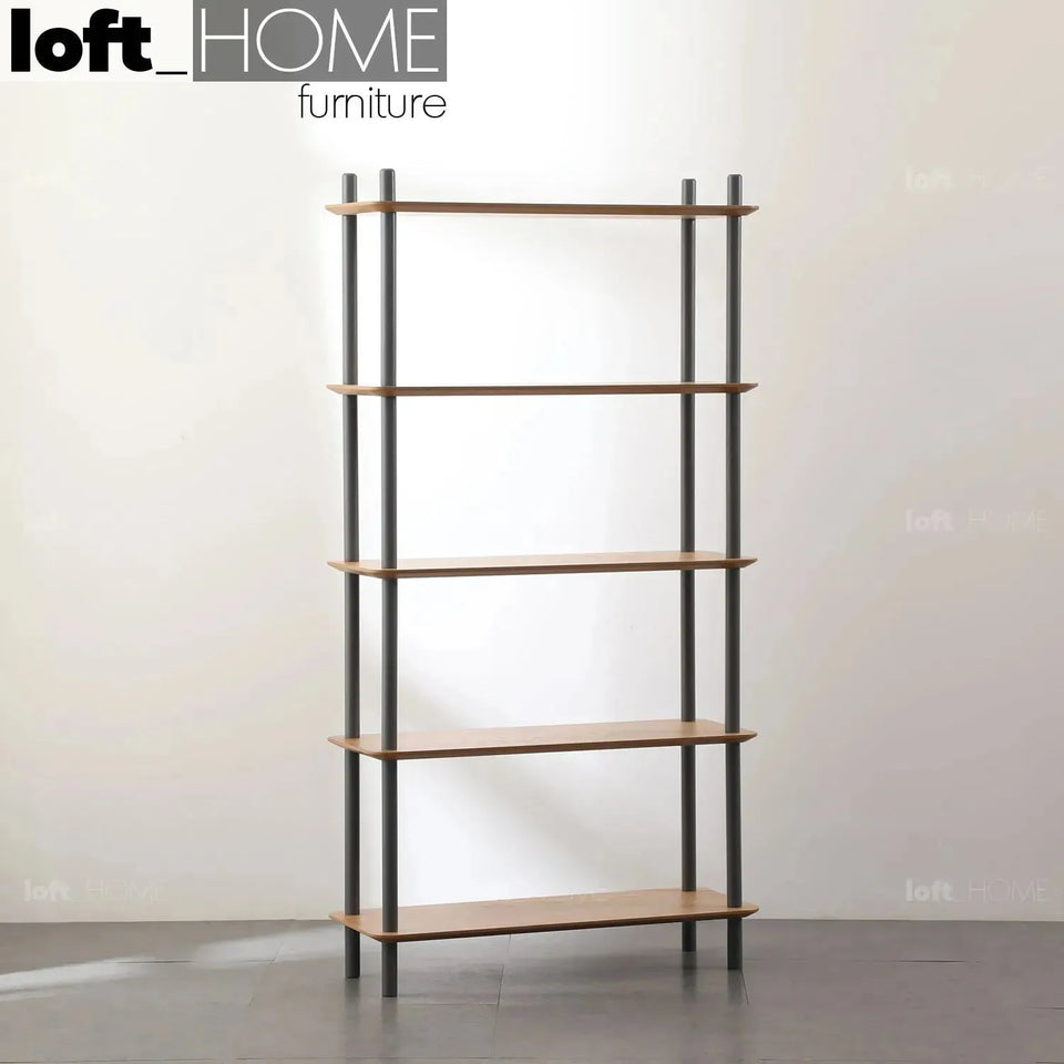 Modern wood display shelf hanover 5 primary product view.