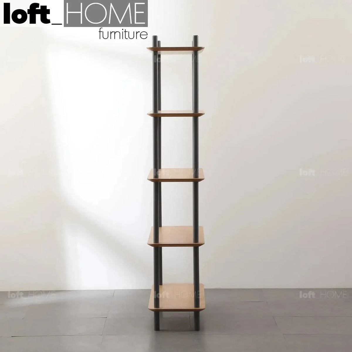 Modern wood display shelf hanover 5 material variants.