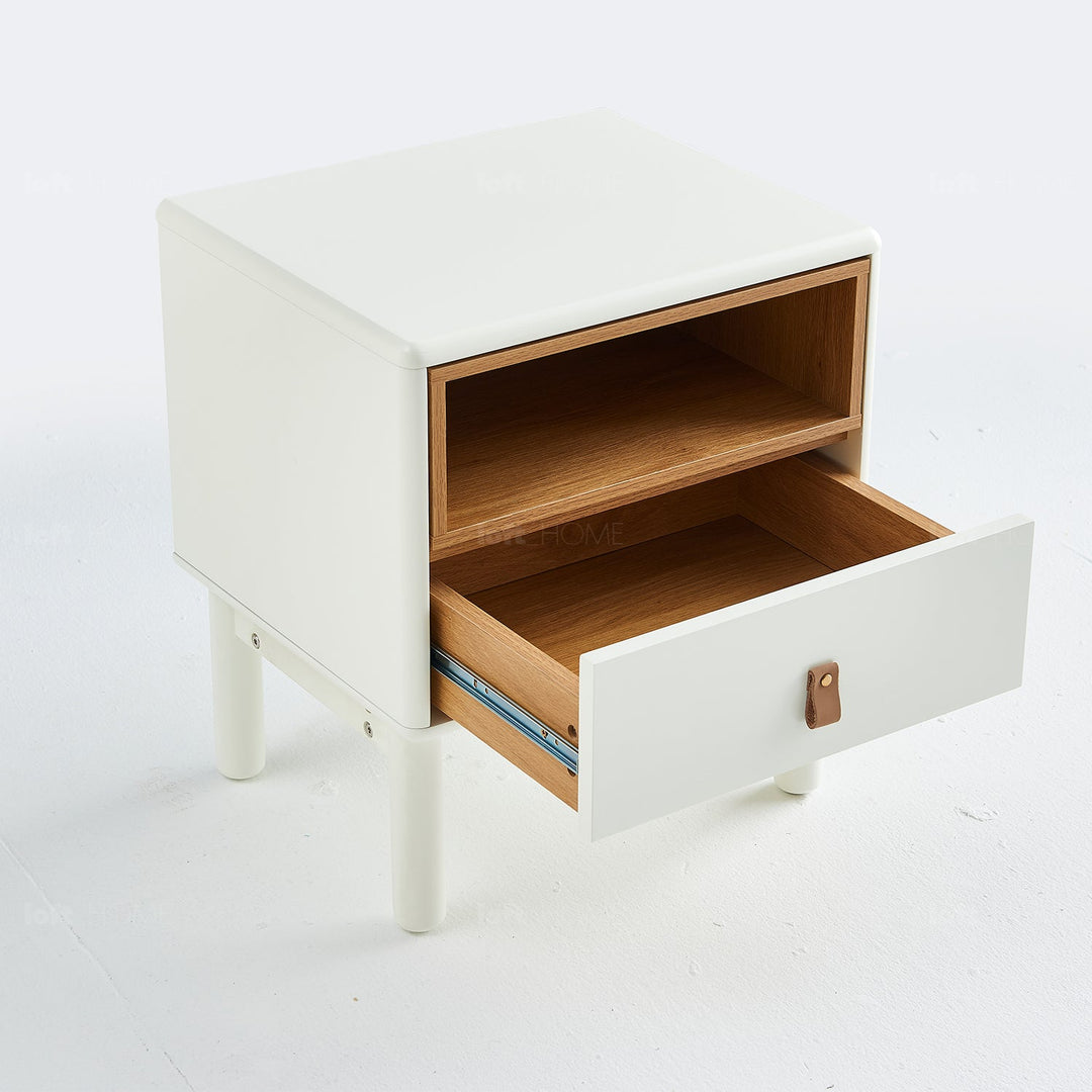 Modern wood side table luna conceptual design.